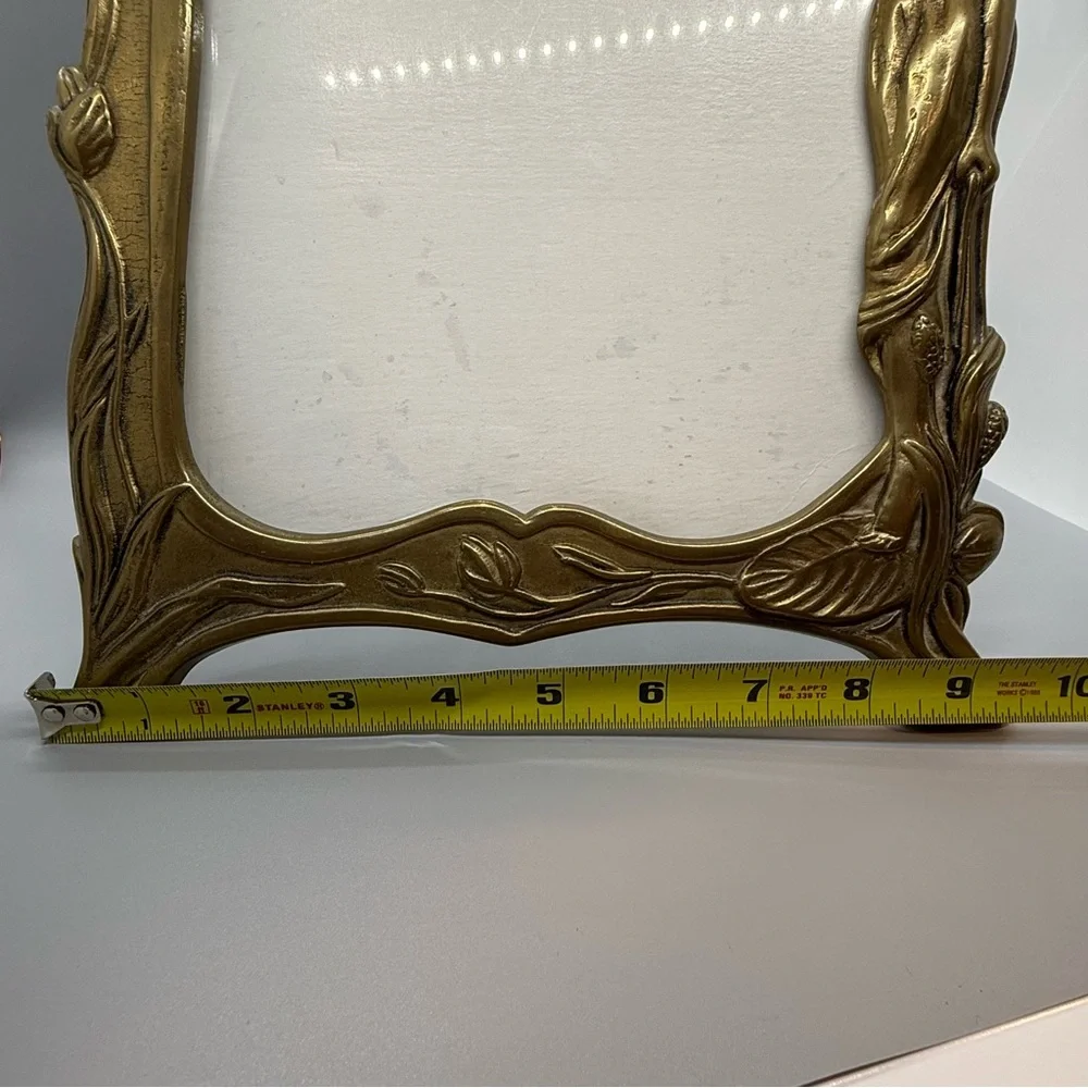 Vintage Art Nouveau Brass Figural Picture Frame – Lady of the Lake Motif